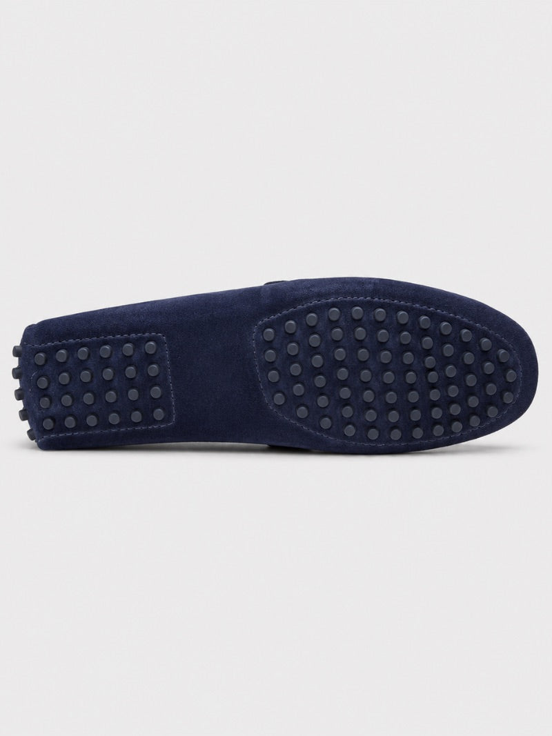Men’s Suede Penny Loafers Genuine Leather Handmade Slip-On Driving Shoes Lightweight Casual Moc Toe Moccasins for Smart Casual Wear