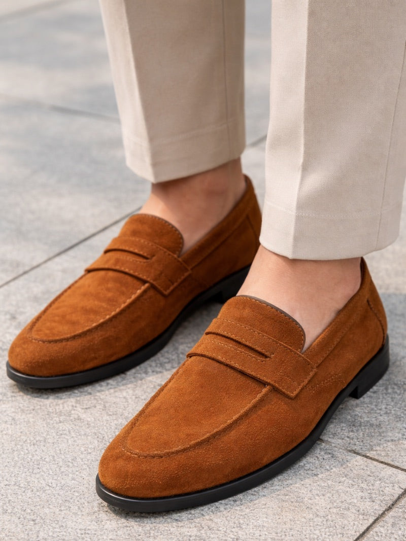 Men’s Suede Driving Loafers Lightweight Slip-On Shoes Casual Moc Toe Drivers for Summer, Travel and Business Casual Wear