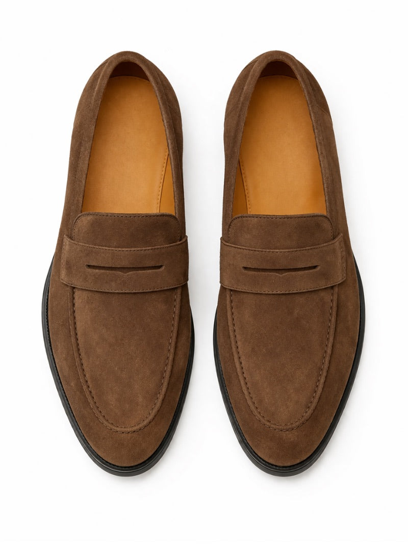Men’s Suede Driving Loafers Lightweight Slip-On Shoes Casual Moc Toe Drivers for Summer, Travel and Business Casual Wear