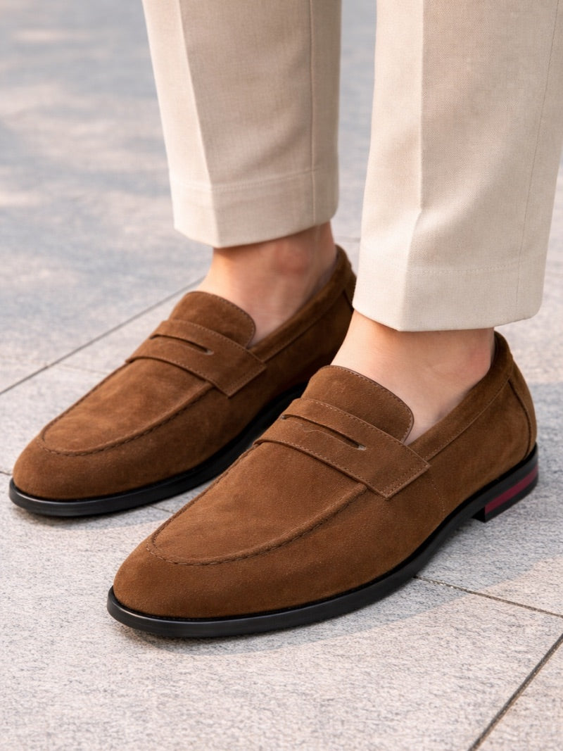 Men’s Suede Driving Loafers Lightweight Slip-On Shoes Casual Moc Toe Drivers for Summer, Travel and Business Casual Wear
