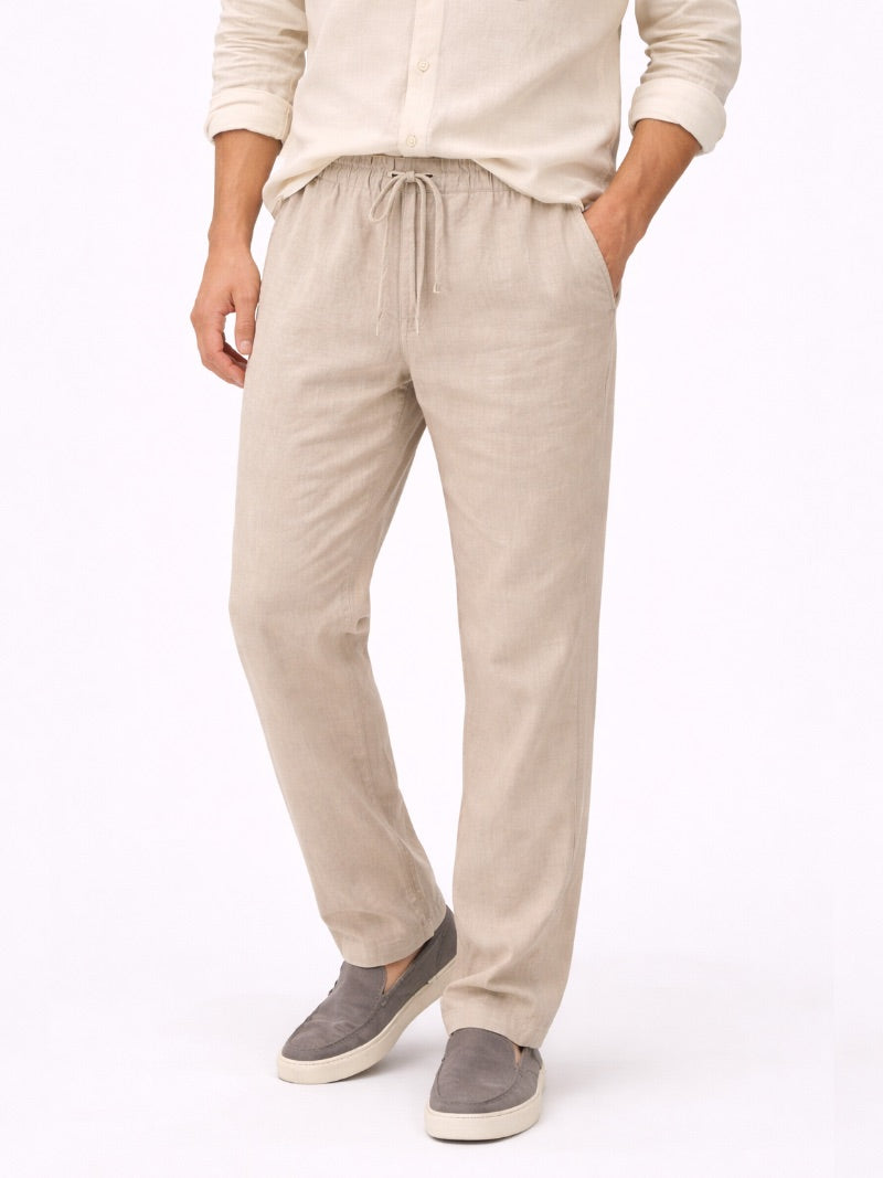 Men’s Relaxed Fit Trousers Lightweight Breathable Casual Summer Trousers Straight Leg Style for Travel and Weekend Wear