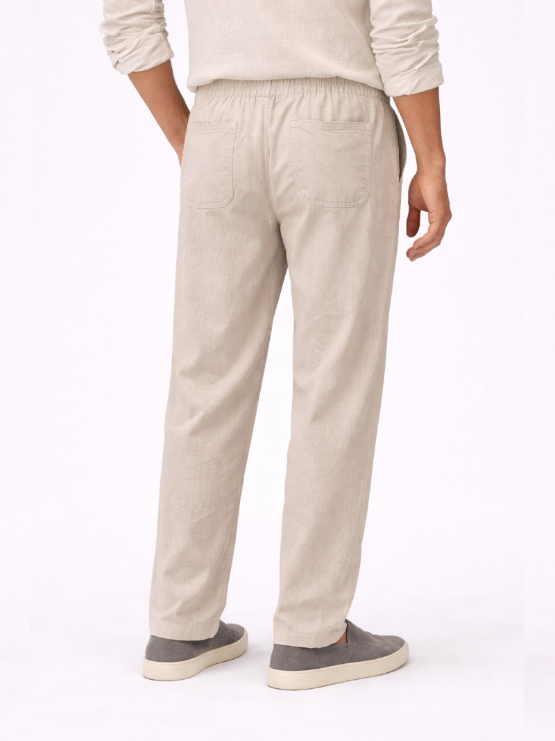 Men’s Relaxed Fit Trousers Lightweight Breathable Casual Summer Trousers Straight Leg Style for Travel and Weekend Wear